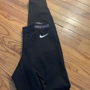 Full length black Nike pro